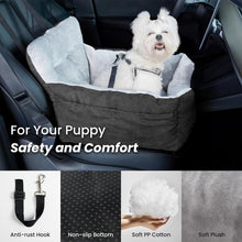 Load image into Gallery viewer, LFC PETS Dog Car Seats for Small Dogs, Washable Dog Carseats Small Under 25, Warm Soft Dog Booster Seats with Safety Leash, Portable Dog Car Bed