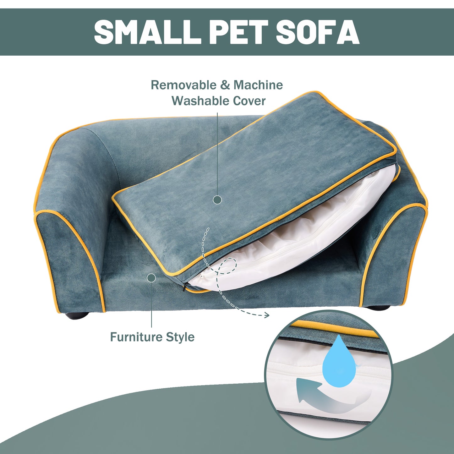 Fully Assembled Wooden Dog & Cat Sofa Bed