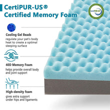 Load image into Gallery viewer, LFC PETS Orthopedic Dog Bed Memory Foam Medium, Waterproof Dog Bed with Liner and Removable Machine Washable Cover, Cooling Gel Dog Bed for Medium Small Dog