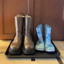Load image into Gallery viewer, LFC PETS Boot Tray for Entryway Indoor, Heavy Duty Shoe Mat Tray 2 Packs, 16.7"x12.8" Waterproof Shoe Tray with Raised Edge, Outdoor Multi-Purpose Tray for Boots, Shoes, Garden
