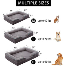 Load image into Gallery viewer, LFC PETS Orthopedic Dog Bed, Waterproof Thick Foam Dog Bed Bolster Sofa with Machine Washable Cover, Comfy Dog Bed for Small Medium Large Dog