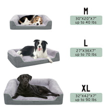 Load image into Gallery viewer, LFC PETS Orthopedic Dog Bed - Waterproof Dog Foam Sofa with Removable Washable Cover, Thick Bolster Rim - Couch Dog Bed for Small Medium Large Dogs