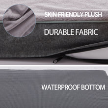 Load image into Gallery viewer, LFC PETS Plush Memory Foam Orthopedic Dog Beds for Medium to Extra Large Jumbo Dogs, Pet Crate Bed Mat with Cooling Gel Sponge, Removable Washable Cover & Waterproof Lining, M/L/XLL