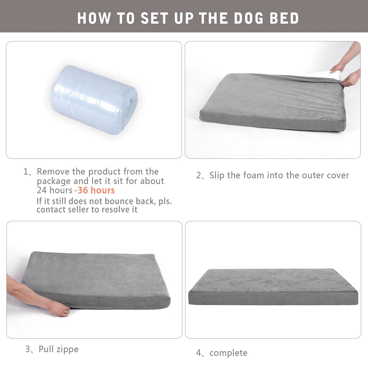 Memory Foam Removable Cover Dog Bed