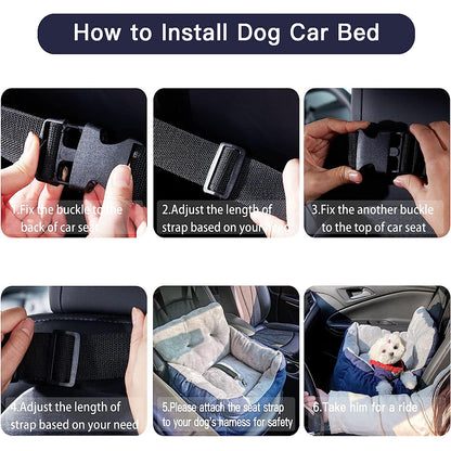 Portable Washable Warm Soft Dog Car Seats for Small Dogs