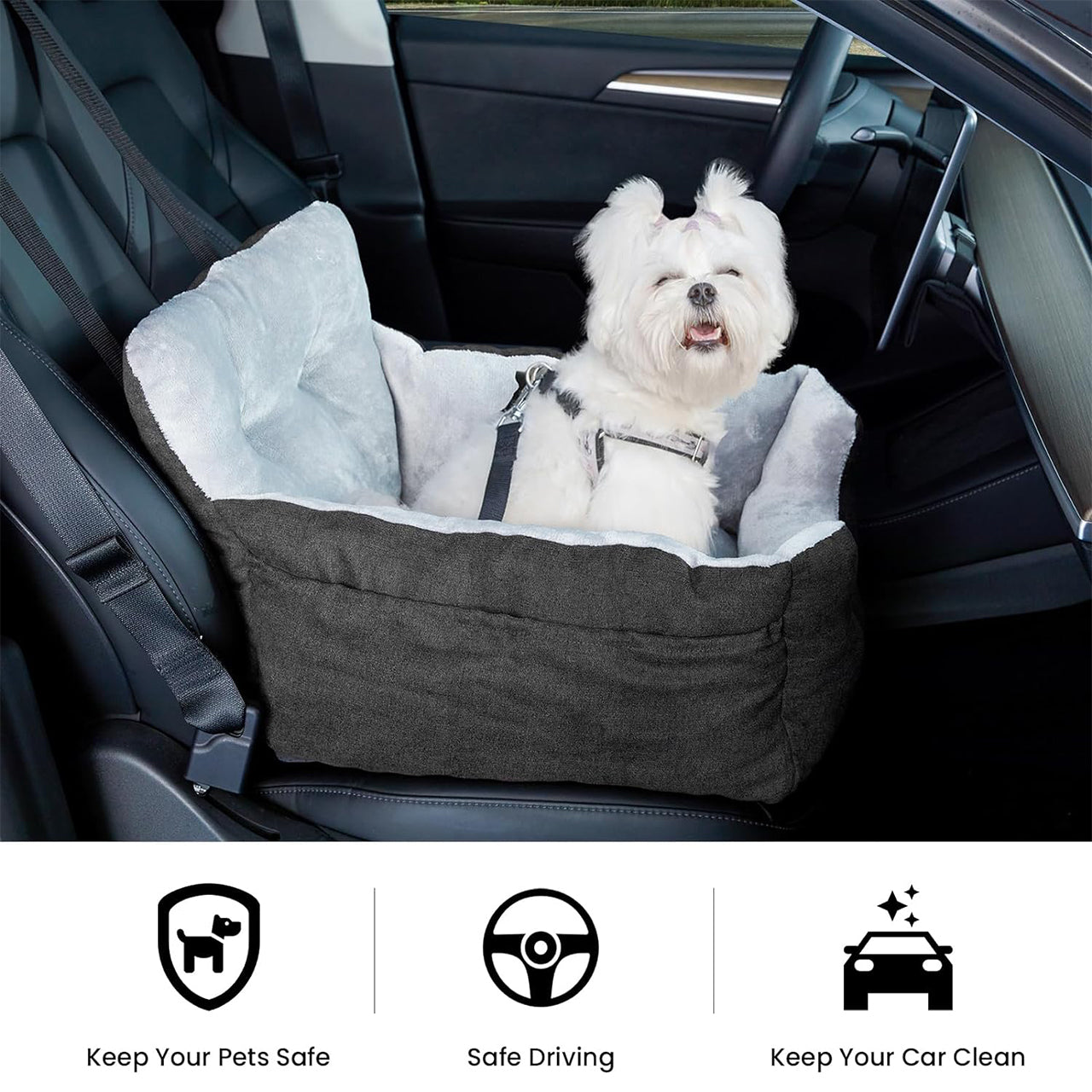 Portable Washable Warm Soft Dog Car Seats for Small Dogs