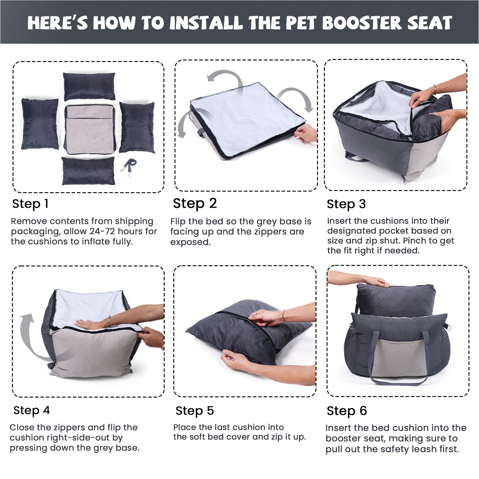 Water-resistant Washable Oxford Dog Car Seat