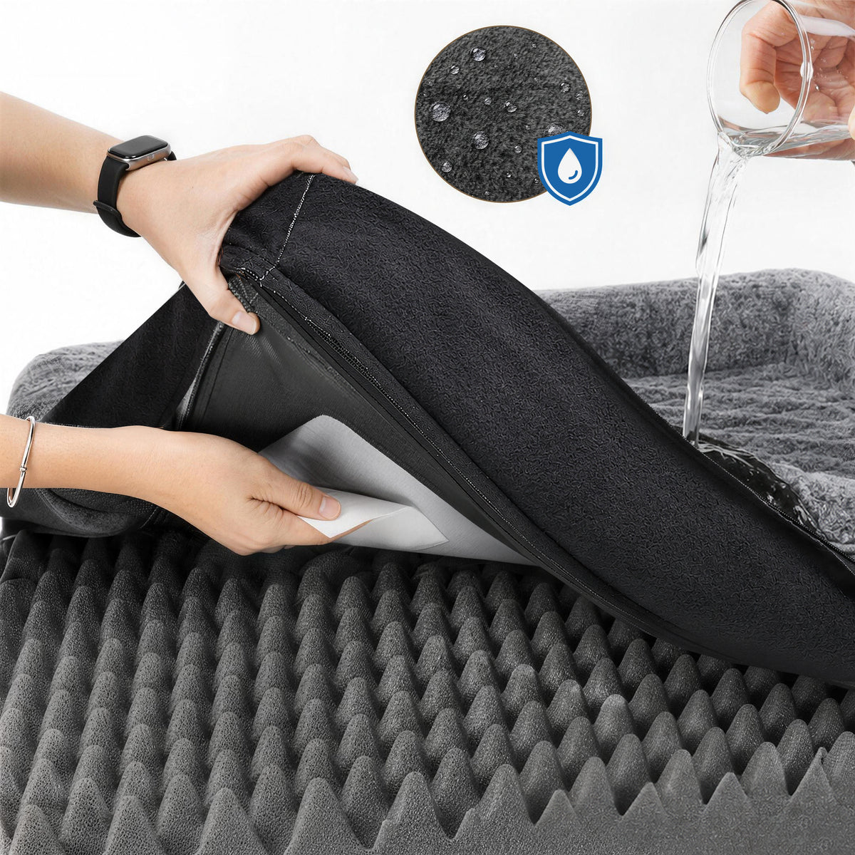 Cozy Orthopedic Sofa Dog Bed with High Back & Removable Washable Cover