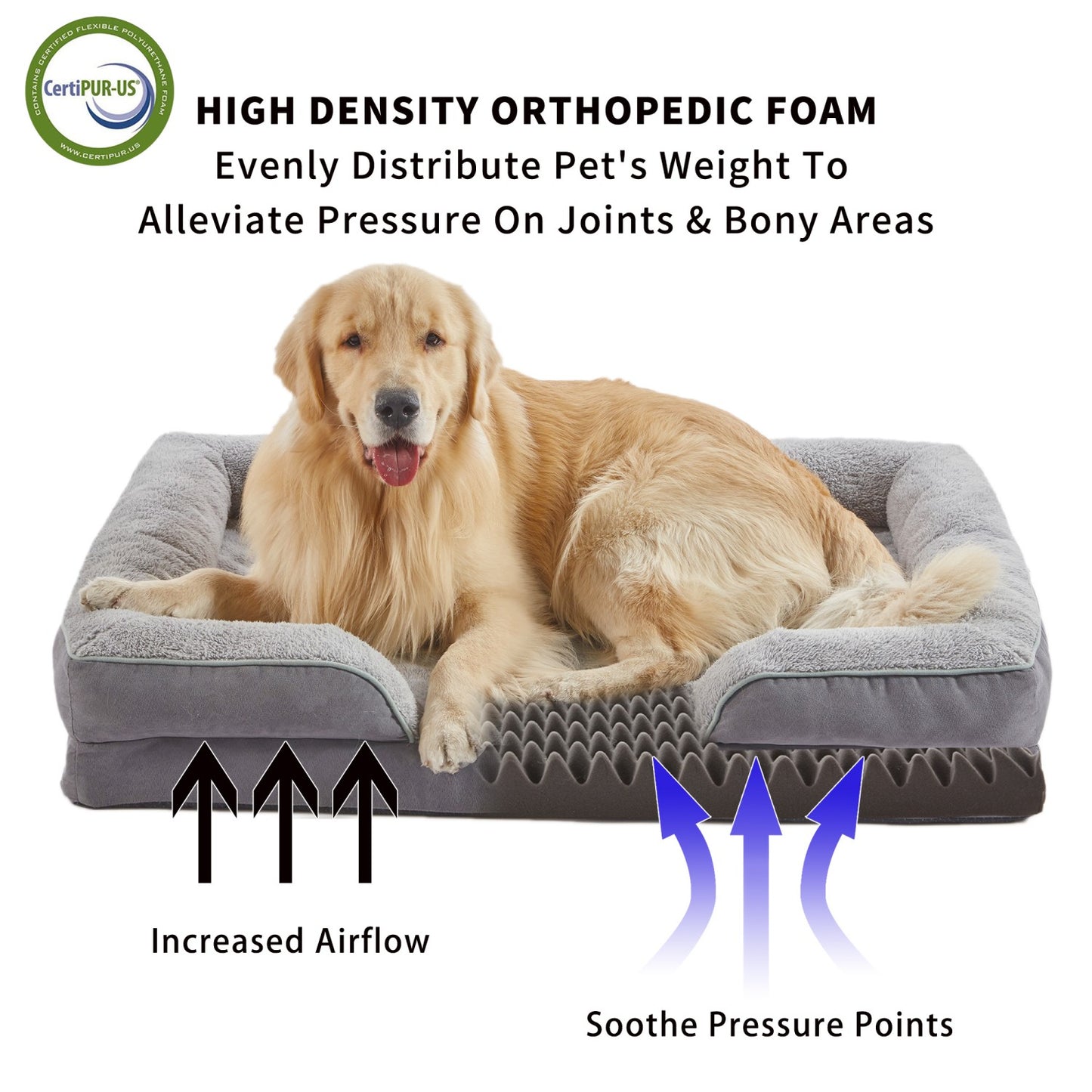 Orthopedic Bolster Dog & Cat Sofa Bed