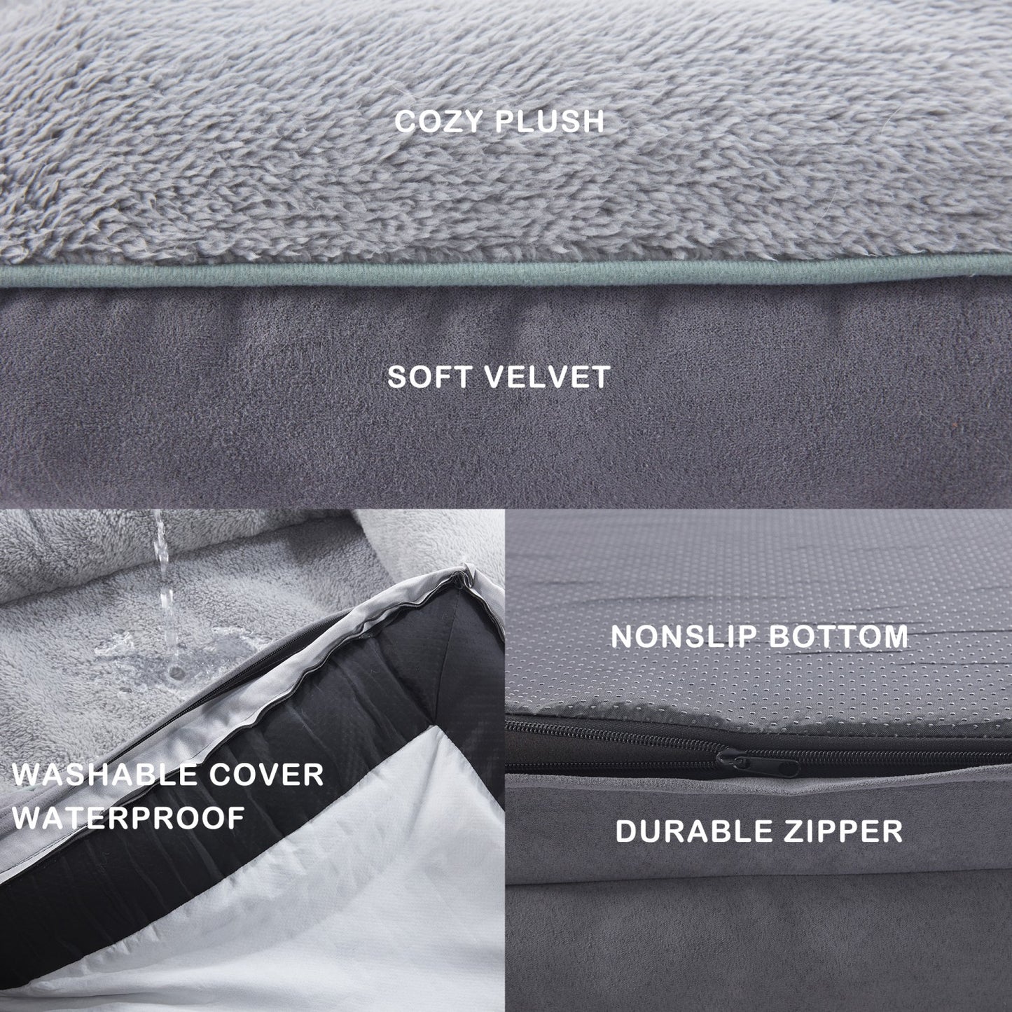 Orthopedic Bolster Dog & Cat Sofa Bed