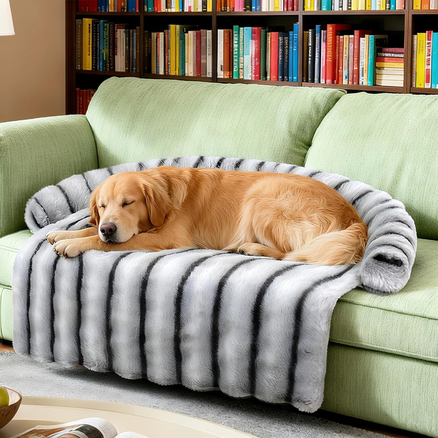 Fluffy Dog Couch Protector with Removable Cover