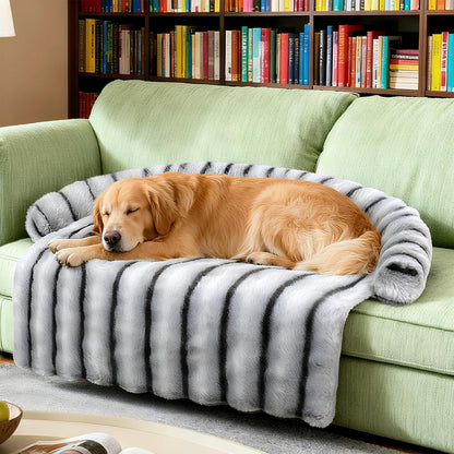 Fluffy Dog Couch Protector with Removable Cover