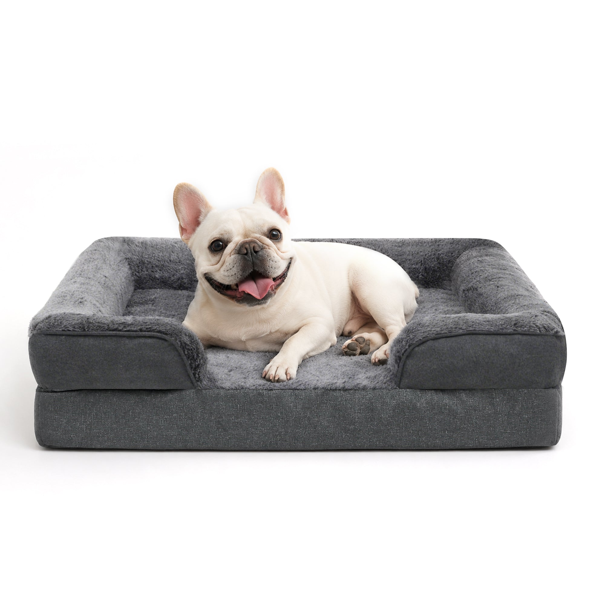 Cozy Orthopedic Sofa Dog Bed with High Back & Removable Washable Cover