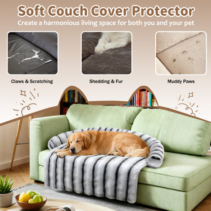 Fluffy Dog Couch Protector with Removable Cover