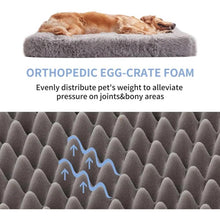 Load image into Gallery viewer, LFC PETS  Deluxe Plush Fluffy Calming Dog Bed for Large Dogs, Orthopedic Dog Bed with Waterproof Removable Cover, Self-Warming Washable Dog Bed with Nonslip Bottom
