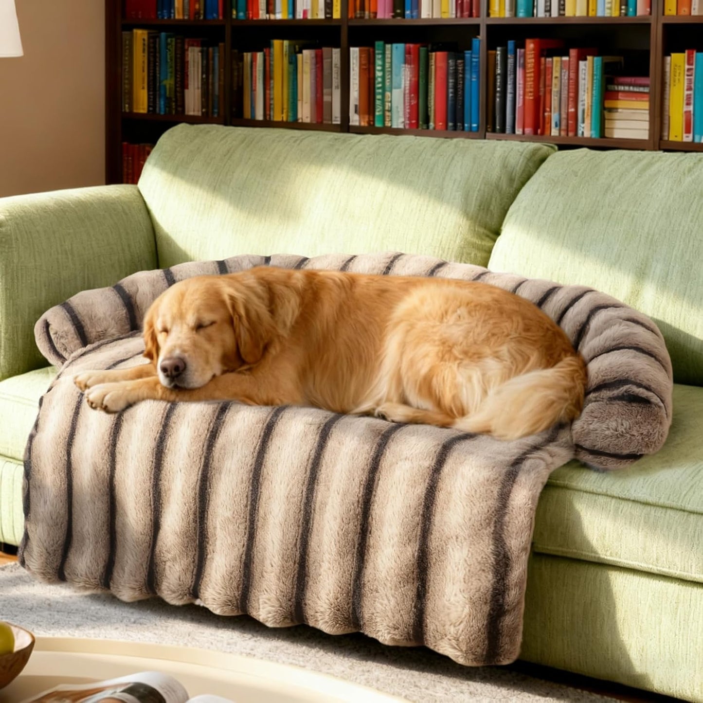 Fluffy Dog Couch Protector with Removable Cover