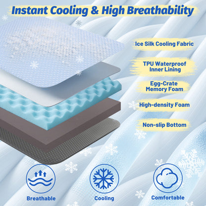 Cooling Orthopedic Dog Bed with Removable Cover