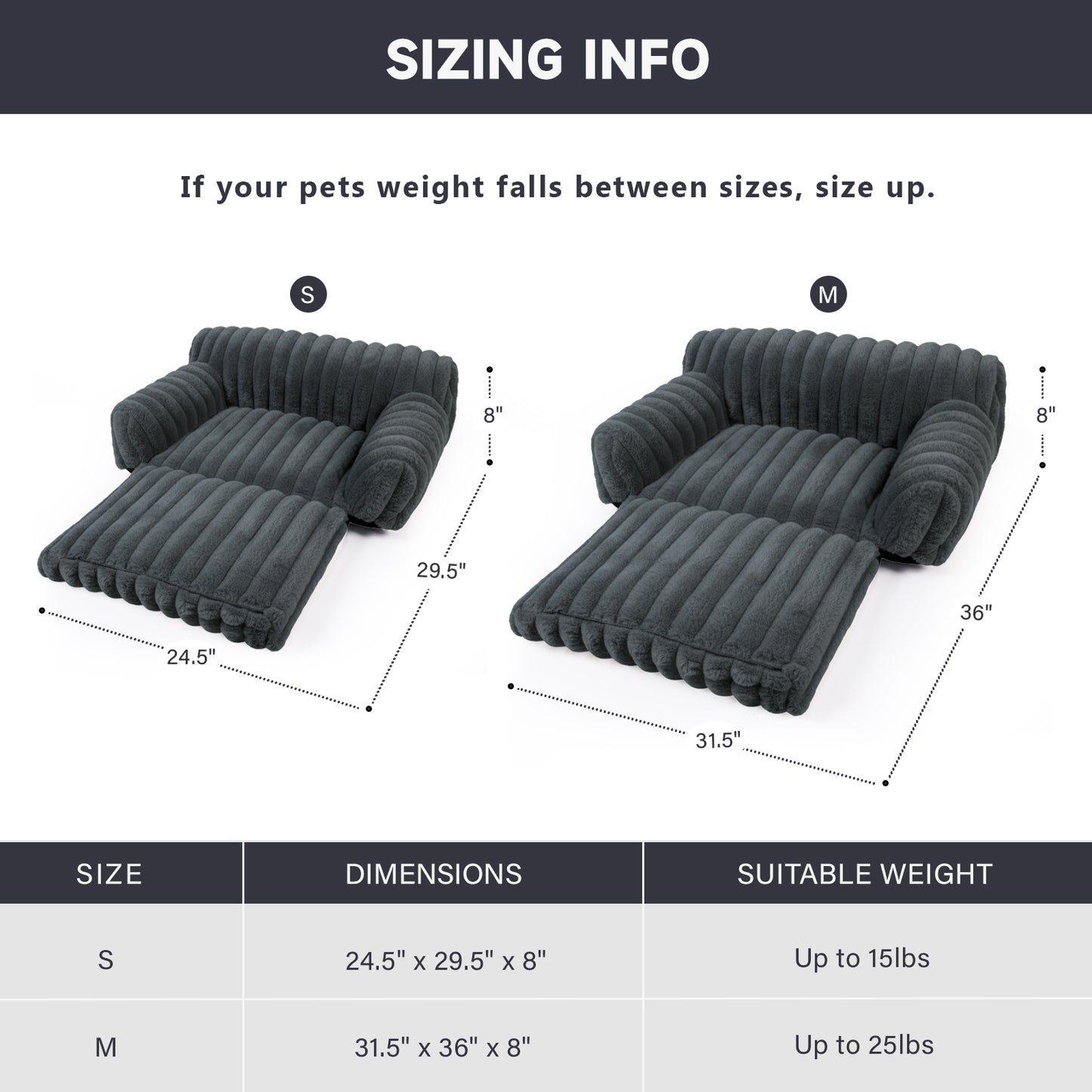 Foldable Couch Dog & Cat Bed with Removable Cover