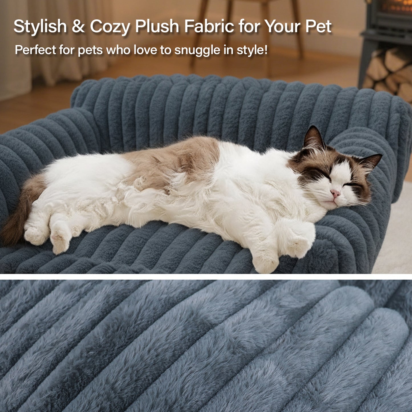 Foldable Couch Dog & Cat Bed with Removable Cover