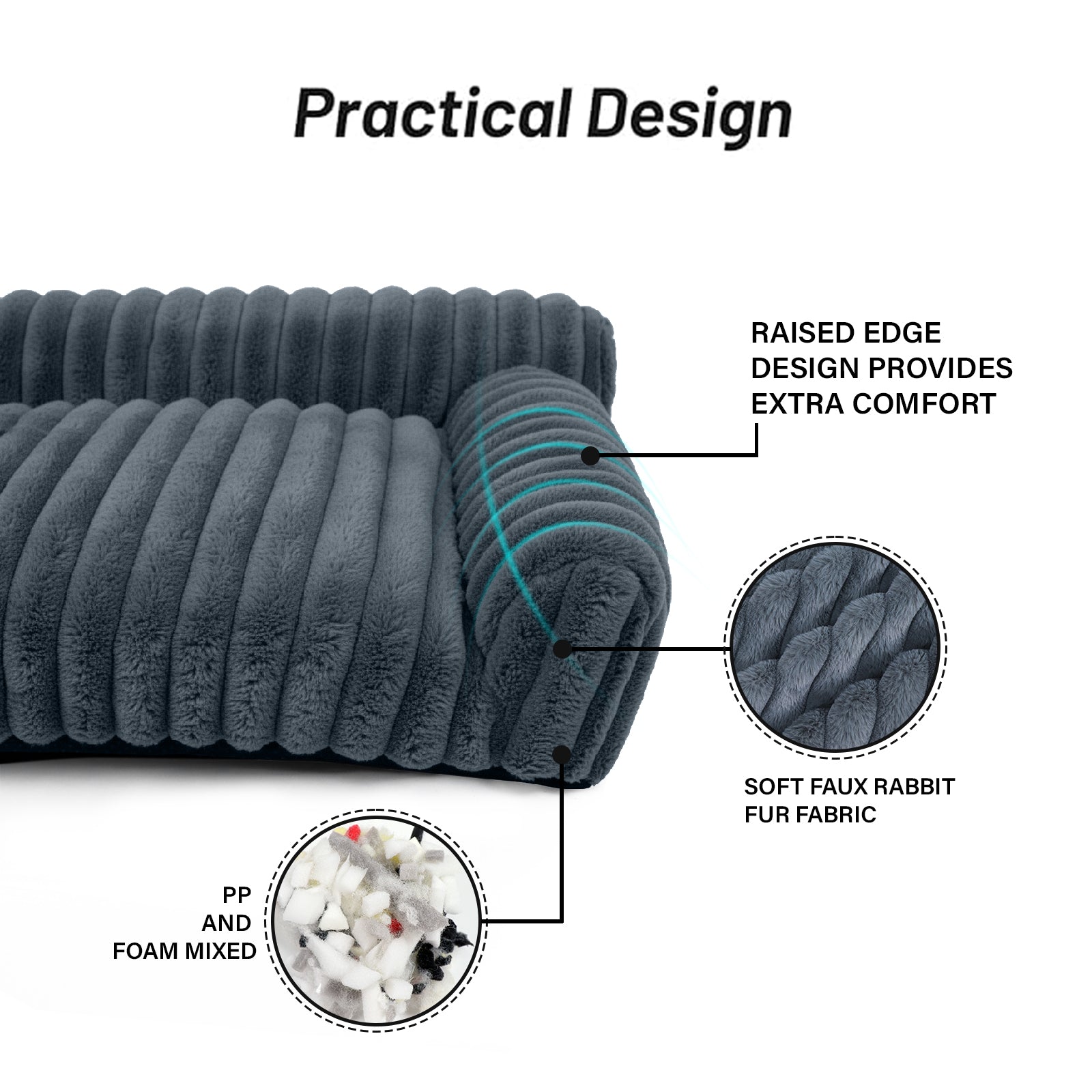 Foldable Couch Dog & Cat Bed with Removable Cover