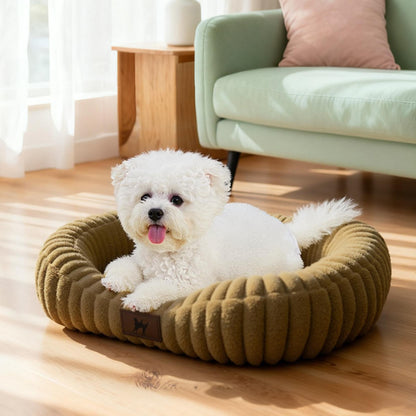Washable Bolster Dog & Cat Bed with Removable Inner Cushion