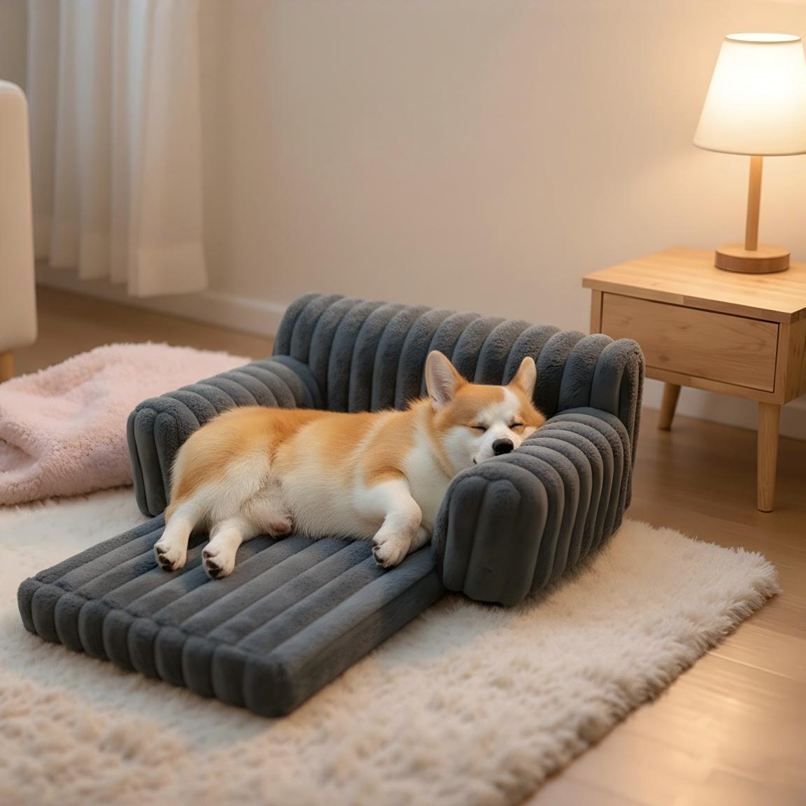 Foldable Couch Dog & Cat Bed with Removable Cover