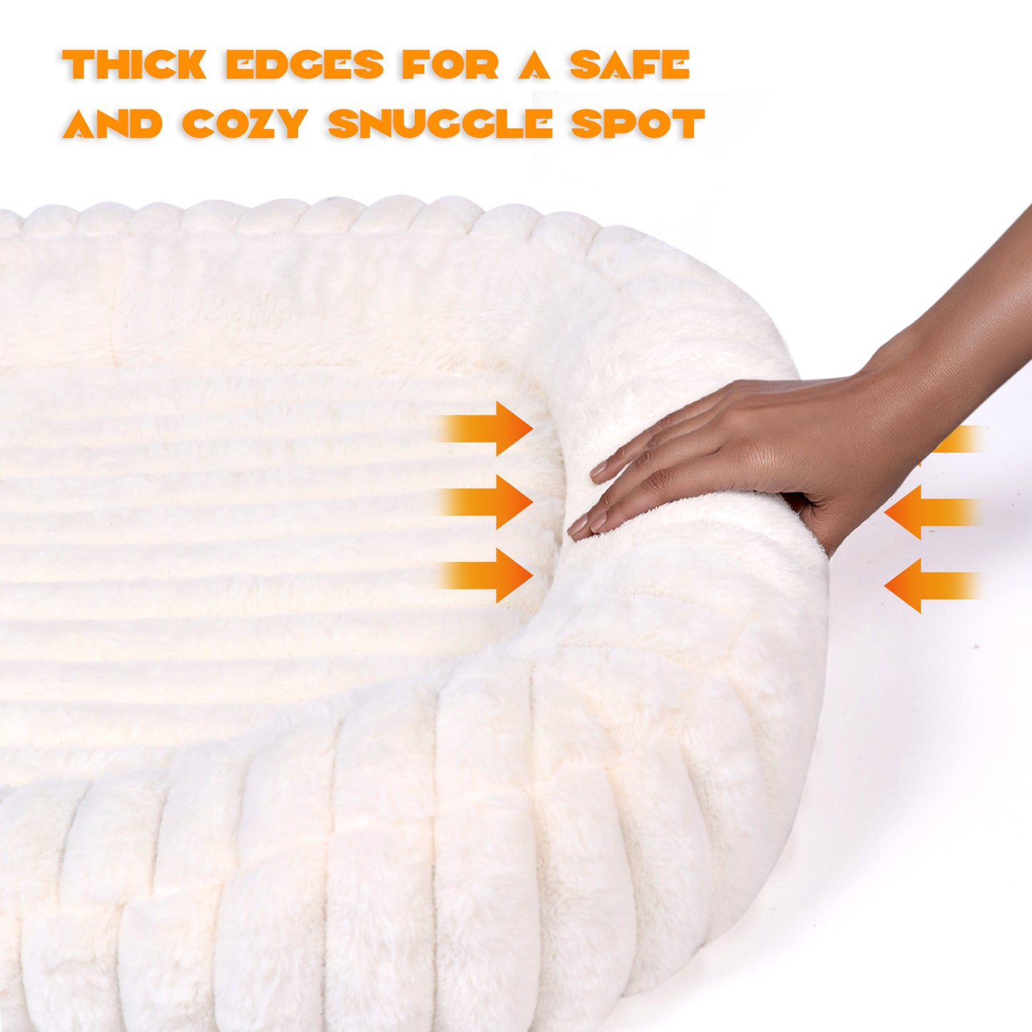 Washable Bolster Dog & Cat Bed with Removable Inner Cushion