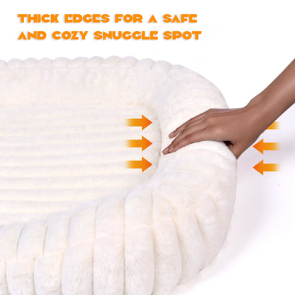 Washable Bolster Dog & Cat Bed with Removable Inner Cushion