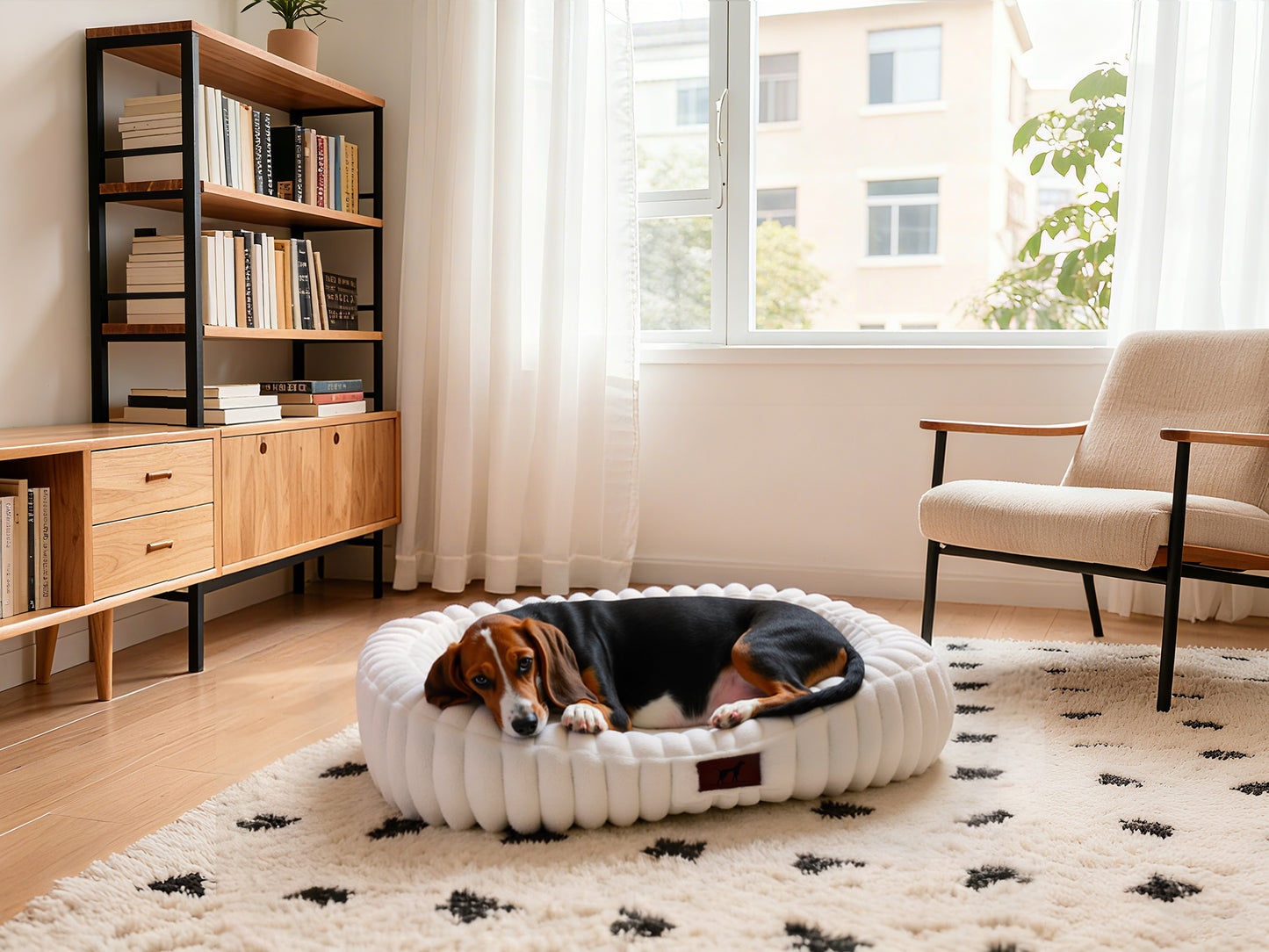 Washable Bolster Dog & Cat Bed with Removable Inner Cushion
