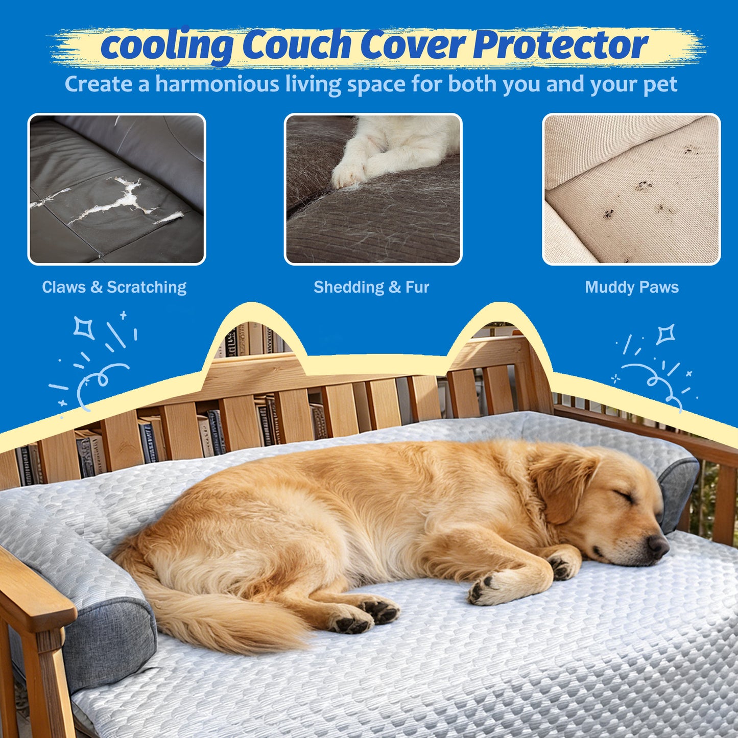 Cooling Sofa Bolster Dog & Cat Couch Cover