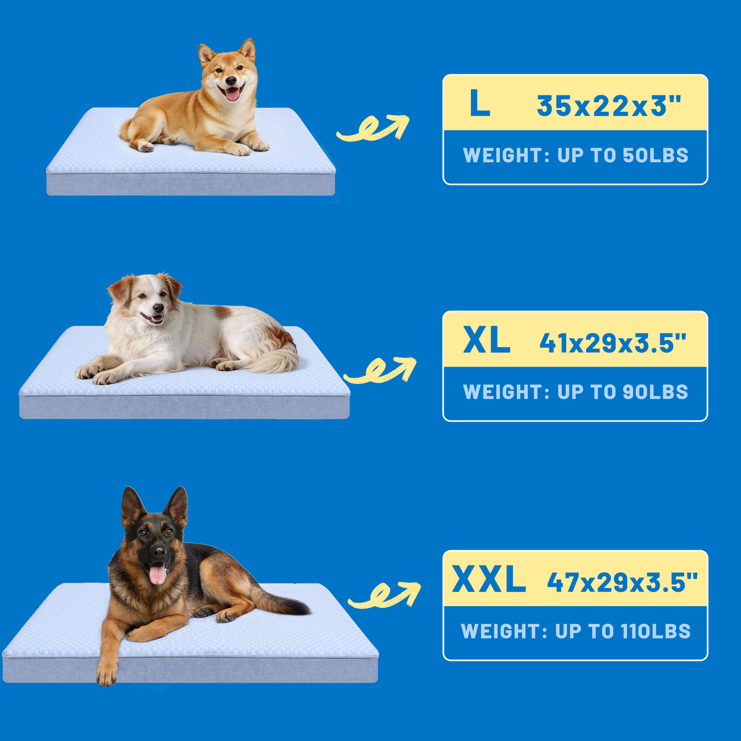 Cooling Orthopedic Dog Bed with Removable Cover