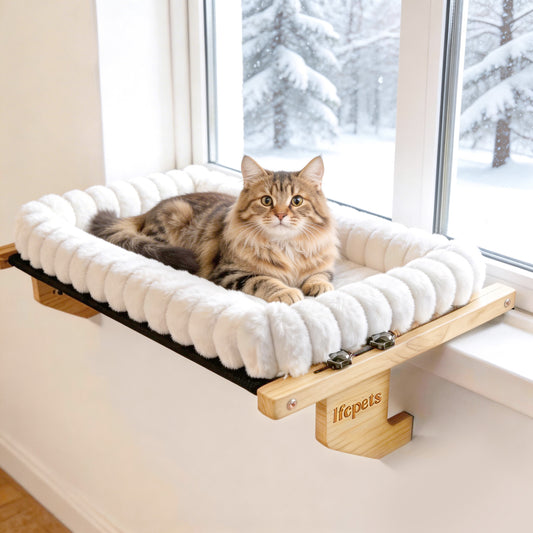 Cat Window Perch & Windowsill Bed ,White