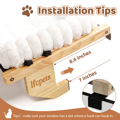 Cat Window Perch & Windowsill Bed ,White