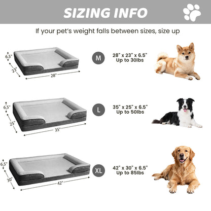 Summer Cooling Orthopedic Bolster Dog Bed