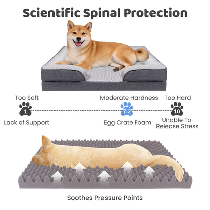 Summer Cooling Orthopedic Bolster Dog Bed