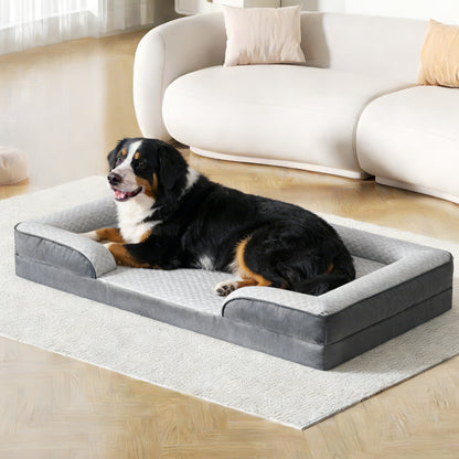 Summer Cooling Orthopedic Bolster Dog Bed