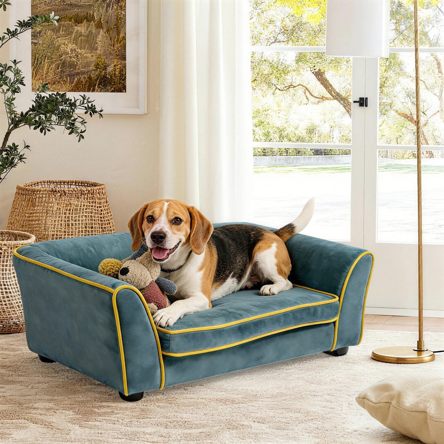 Fully Assembled Wooden Dog & Cat Sofa Bed