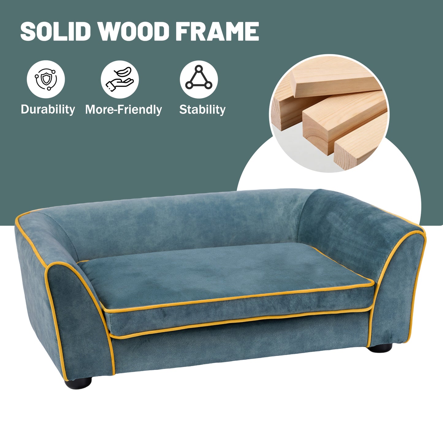 Fully Assembled Wooden Dog & Cat Sofa Bed