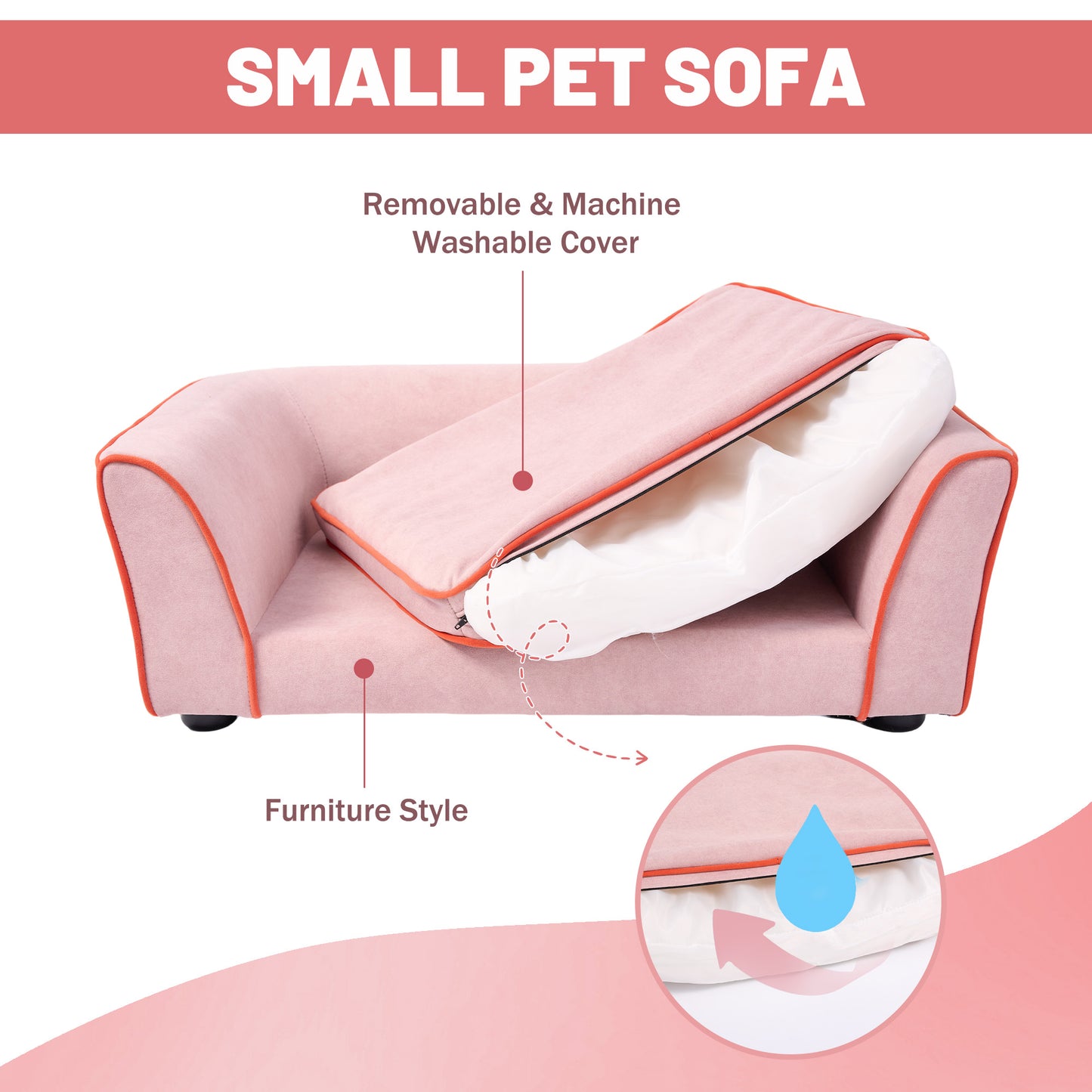 Fully Assembled Wooden Dog & Cat Sofa Bed