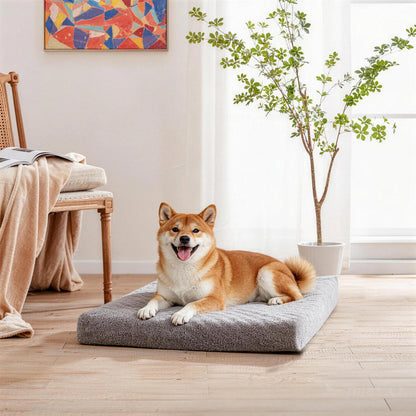 LFC PETS  Memory Foam Dog Bed with Removable Cover and Waterproof Liner