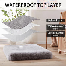 Load image into Gallery viewer, LFC PETS  Deluxe Plush Fluffy Calming Dog Bed for Large Dogs, Orthopedic Dog Bed with Waterproof Removable Cover, Self-Warming Washable Dog Bed with Nonslip Bottom

