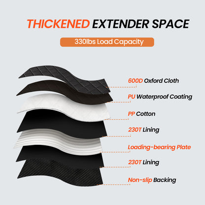 Water-resistant Back Seat Extender for Dog Car Seat Cover