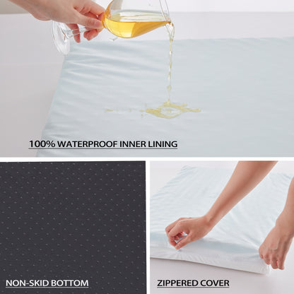 Plush Memory Foam Orthopedic Dog Beds with Removable Washable Cover & Waterproof Lining