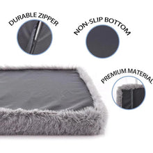 Load image into Gallery viewer, LFC PETS  Deluxe Plush Fluffy Calming Dog Bed for Large Dogs, Orthopedic Dog Bed with Waterproof Removable Cover, Self-Warming Washable Dog Bed with Nonslip Bottom

