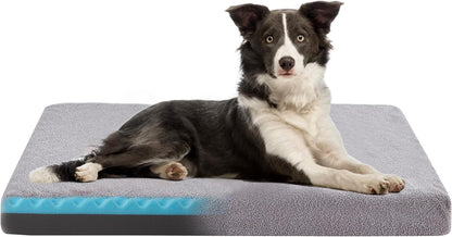 LFC PETS  Memory Foam Dog Bed with Removable Cover and Waterproof Liner