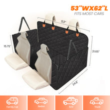Load image into Gallery viewer, LFC PETS  Dog Car Seat Cover for Back Seat, Back Seat Extender for Dogs-Large Space with Hard Bottom, Waterproof Dog Car Hammock for Pet Travel
