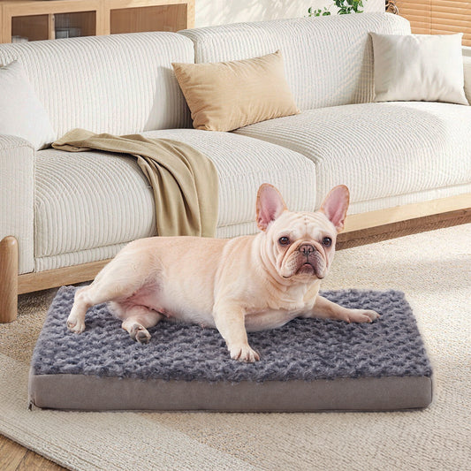 Plush Memory Foam Washable Dog Bed