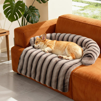 Fluffy Dog Couch Protector with Removable Cover