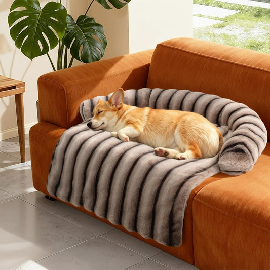 Fluffy Dog Couch Protector with Removable Cover