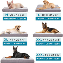 Load image into Gallery viewer, LFC PETS  Orthopedic Dog Bed Memory Foam Medium, Waterproof Dog Bed with Liner and Removable Machine Washable Cover, Cooling Gel Dog Bed for Medium Small Dog
